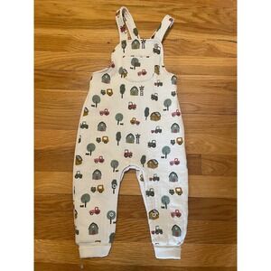 Mayoral Baby Farm Print Overalls Size 18 Months Barn Tractor‎ Tree Romper Cotton